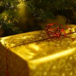 Christmas present under tree