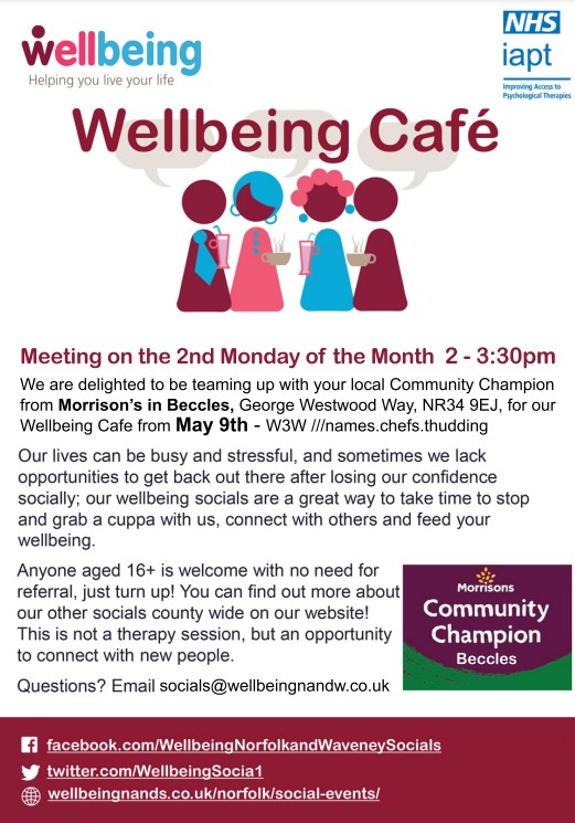 Wellbeing Cafe in Beccles