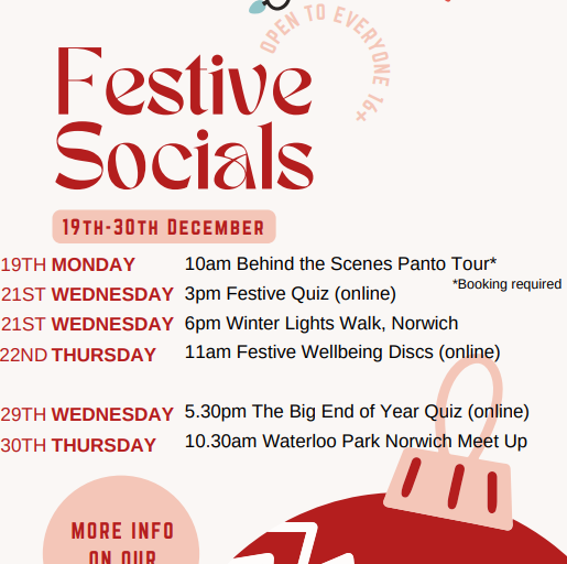 Wellbeing Norfolk and Waveney Festive Socials 2022
